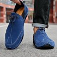 thumbnail image 4 of XIMIN Men's Round Toe Hand-Stitched Soft Non-Slip Driving Moccasin Loafers Comfortable Casual Shoes Lightweight Outdoor Hiking Shoes, 4 of 5