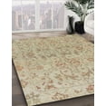 thumbnail image 3 of Ahgly Company Machine Washable Indoor Square Abstract Tiger Orange Brown Area Rugs, 8' Square, 3 of 7