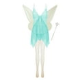 thumbnail image 1 of SUNSIOM Ensemble de Costume Fairy pour Femmes Robe Caraco en Dentelle et Maille Fairy Ailes Baguette Bas à Paillettes Ensemble 4 Pcs, 1 of 8
