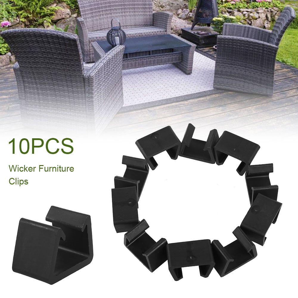 10pcs Outdoor Patio Rattan Furniture Fastener Clips Sectional Sofa Connectors 