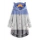 thumbnail image 1 of Puntoco, blusas de felpa con botones para mujer, cárdigan suelto con capucha, chaqueta de abrigo de retazos de Color sólido, liquidación Puntoco Puntoco-4315, 1 of 5