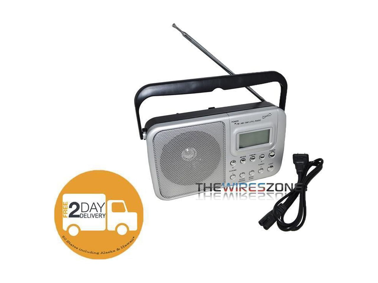 Supersonic SC1091 4 Band AM/FM/SW1-2 PLL Radio - Silver