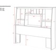 thumbnail image 3 of Wright Home Wood Full Queen Bookcase Headboard in Espresso Finish, 3 of 3