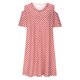 thumbnail image 4 of mfyjkho Vestido de mujer de talla grande con rayas, hombros descubiertos, manga corta y escote en V. Vestido de mujer de talla grande con rayas, hombros descubiertos, manga corta y escote en V., 4 of 6