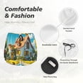 thumbnail image 4 of Bixox Women's Cozy Cartoon Backyard pattern 2 in 1 Running Shorts - Lightweight Athletic Workout Gym Yoga Shorts Liner with Pockets - Small, 4 of 5