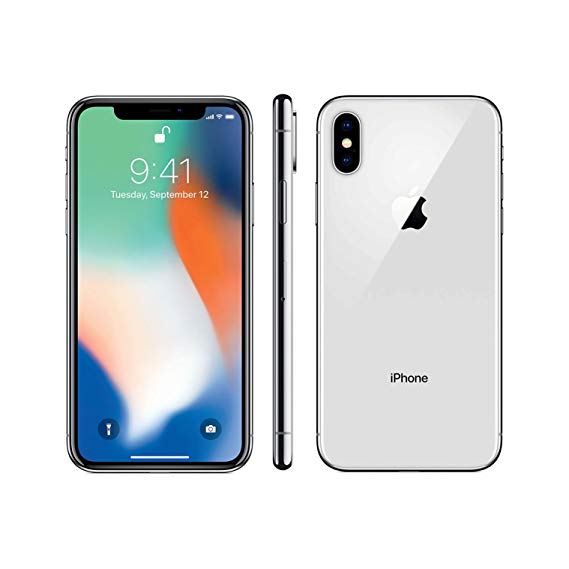 Pre-Owned Apple iPhone X 64GB Silver GSM Unlocked + LiquidNano Screen Protector