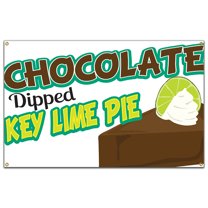 Chocolate Dipped Key Lime Pie 60" Banner Concession Stand Food Truck Single Sided