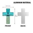 thumbnail image 2 of WIRESTER Set of 2 Aluminum Cross Hanging Ornaments for Christmas Tree Holidays Party Home Office Xmas Tree Decoration Gift - Blue Anchor Wood-Look & Ocean Sea Turtles, 2 of 6