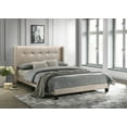 thumbnail image 2 of Home Design Evelyn King Upholstered Platform Bed Frame with Tufted Headboard and Wingback Design, Champagne, Easy Assembly, 2 of 5
