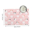 thumbnail image 3 of DouZhe Ensemble de 4 Napperons en Polyester, Motif Chats Mignons Cœurs Roses Résistants à la Chaleur pour Table à Manger, 12 Pouces x 18 Pouces, 3 of 6