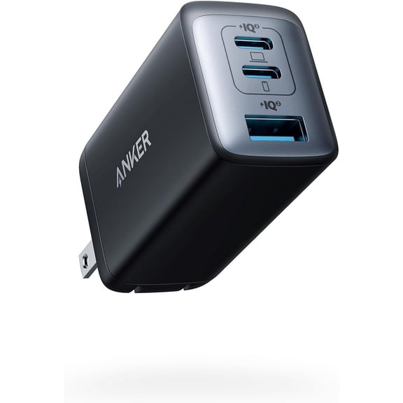 Anker Charger, 65W 3-Port Fast Compact Foldable USB C Charger Block, Compatible for MacBook Pro/Air, iPad Pro, Galaxy S20, Dell XPS 13, Note 20/10 , iPhone 17 Series, Steam Deck, and More