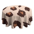 thumbnail image 4 of Beige and Brown Of Leopard Print Round Tablecloth 60"x60",Wrinkle Wipeable Table Cloth for Kitchen Dining Room Picnic Patio Party, 4 of 6