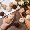 thumbnail image 3 of 15Pcs 3 Colors Wicker Rattan Balls Decorative Orbs Vase Fillers DIY for Craft Party Wedding Decoration Mixed Color 49~50mm 5pcs/color, 3 of 7