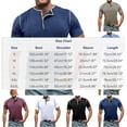 thumbnail image 2 of COSFO Short Sleeve Men T Shirts Cotton Blue Henley Tops Summer Breathable Regular Fit Mens Classic T-Shirt, 2 of 7