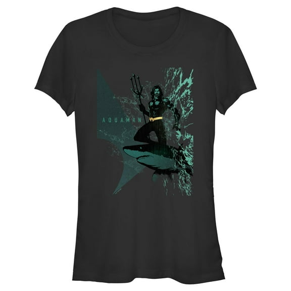 Junior's Aquaman King Shark Ride  Graphic T-Shirt