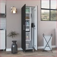 thumbnail image 4 of Storage Cabinets with Mop & Broom Storage, 5 Shelves, 71.3 Inch, Black/White | White+Black | Particle Board, 4 of 7