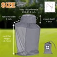 thumbnail image 7 of IC ICLOVER Mosquito Mesh Sun Hat with Hidden Sunproof Netting, Wide Brim Outdoor Cap Bee Bug Protection for Fishing Hiking Gardening, Gray, 7 of 7