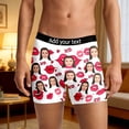 thumbnail image 5 of Men Valentines Funny Face Boxer Briefs Funny Novelty Underwear Comfort Breathable Soft Underpants White L, 5 of 7