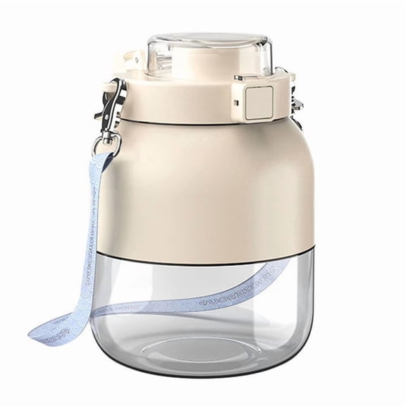 500ml Dual-Use Portable Electric Juice Cup, Large Capacity with Two Lids for Home & Outdoor Sports, USB Rechargeable B