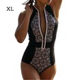 thumbnail image 2 of Soidarity Traje de baño Mujer Estampado vintage Patrón Traje de baño Cremallera frontal Traje de baño Ropa de playa Traje de baño XL Soidarity OD001435-04, 2 of 6