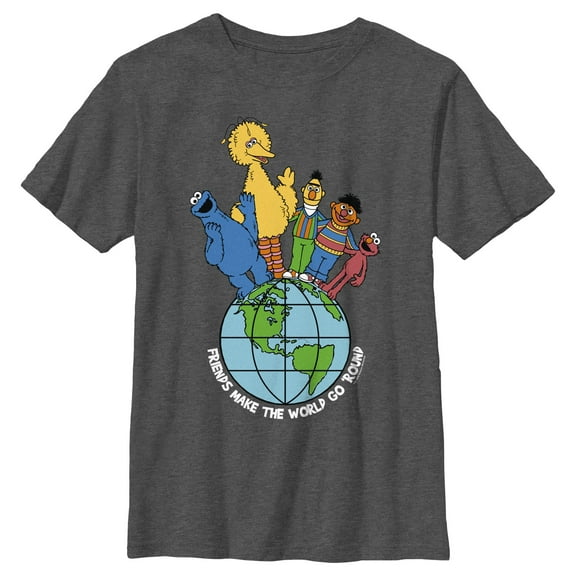 Boy's Sesame Street Friends Make the World Go Round Graphic T-Shirt