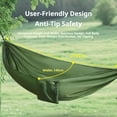 thumbnail image 4 of Camping Hammock, Super Lightweight Portable Parachute Hammock with Two Tree Straps, Single or Double Travel Swing Nylon Camp Hammocks, for Outdoor Beach Backpacking, 4 of 7