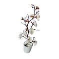 thumbnail image 4 of CoudarTitie Branch Artificial Potted Flower Faux Potted Flowers for Bedroom Home Wedding White, 4 of 9