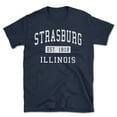 thumbnail image 1 of Strasburg Illinois Classic Established Men's Cotton T-Shirt, 1 of 1