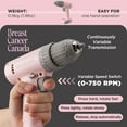 thumbnail image 4 of 12V Cordless Pink Drill Set, Electric Drill Kit with 3/8-Inch Keyless Chuck, 6 Pcs Bits, Variable Speed, 18 Touque Setting, Type-C Charge Cable, Led Light, 4 of 7