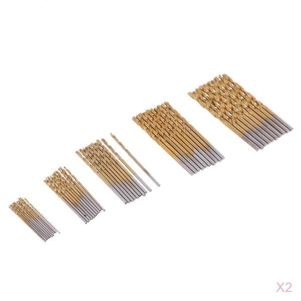 Paquete de 100 Piezas de Brocas Helicoidales de Metal HSS Zulema 1.0 Mm 1.5 Mm 2.0 Mm 2.5 Mm 3.0 Mm