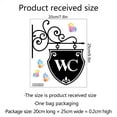 thumbnail image 2 of Home Office Insect WC Concrete Wall Sticker Mall Restaurant Removable Bathroom Wood Door Decal PVC Decoration Doorplate, 2 of 8