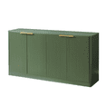 thumbnail image 3 of Atumcto 59" Modern Sideboard Cabinet with Curved Doors, 4-Door Storage Unit for Living Room/Kitchen, Green, 3 of 10