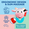 thumbnail image 3 of Wristy Buddy Teething Ring for Babies, Cute Soft Cow Teething Toys & Gloves, 0-12 Months, 3 of 8