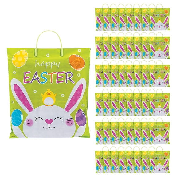 14" x 16" Bulk 144 Pieces Easter Egg Hunt Plastic Bags
