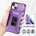 thumbnail image 4 of Funda para GANGXUN iPhone 13 - Soporte metálico, Función magnética, Morado, 4 of 5