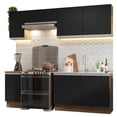 thumbnail image 1 of Cocina Integral Completa Glamy Madesa 240cm - Marrón/Negro, 1 of 5