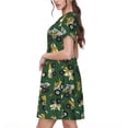 thumbnail image 2 of Naloa Cartoon Car Print Womens Summer A-Line Dress with Pockets,Short Sleeve Dresses,Flowy Beach Swing Dress for Vacation Travel, 2 of 6