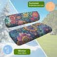 thumbnail image 5 of Yuyamidu Colorful Dahlia Back Rest Seat Cushion Boho Golf Cart Backrest Bottom Seat Cover 2 PCS Golf Cart Seat Covers for Most Golf Carts Club Car and More, 5 of 7