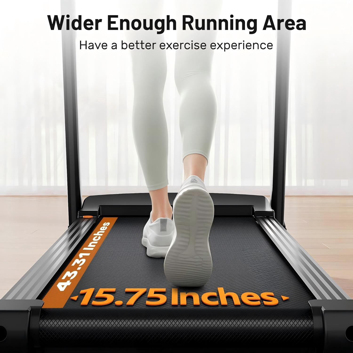 3.0 HP Folding Treadmill for Home with 0-15% Auto Incline,330-440lbs Capacity Portable Treadmill Compact Foldable Walking Pad Treadmills with 7.5 MPH Speed