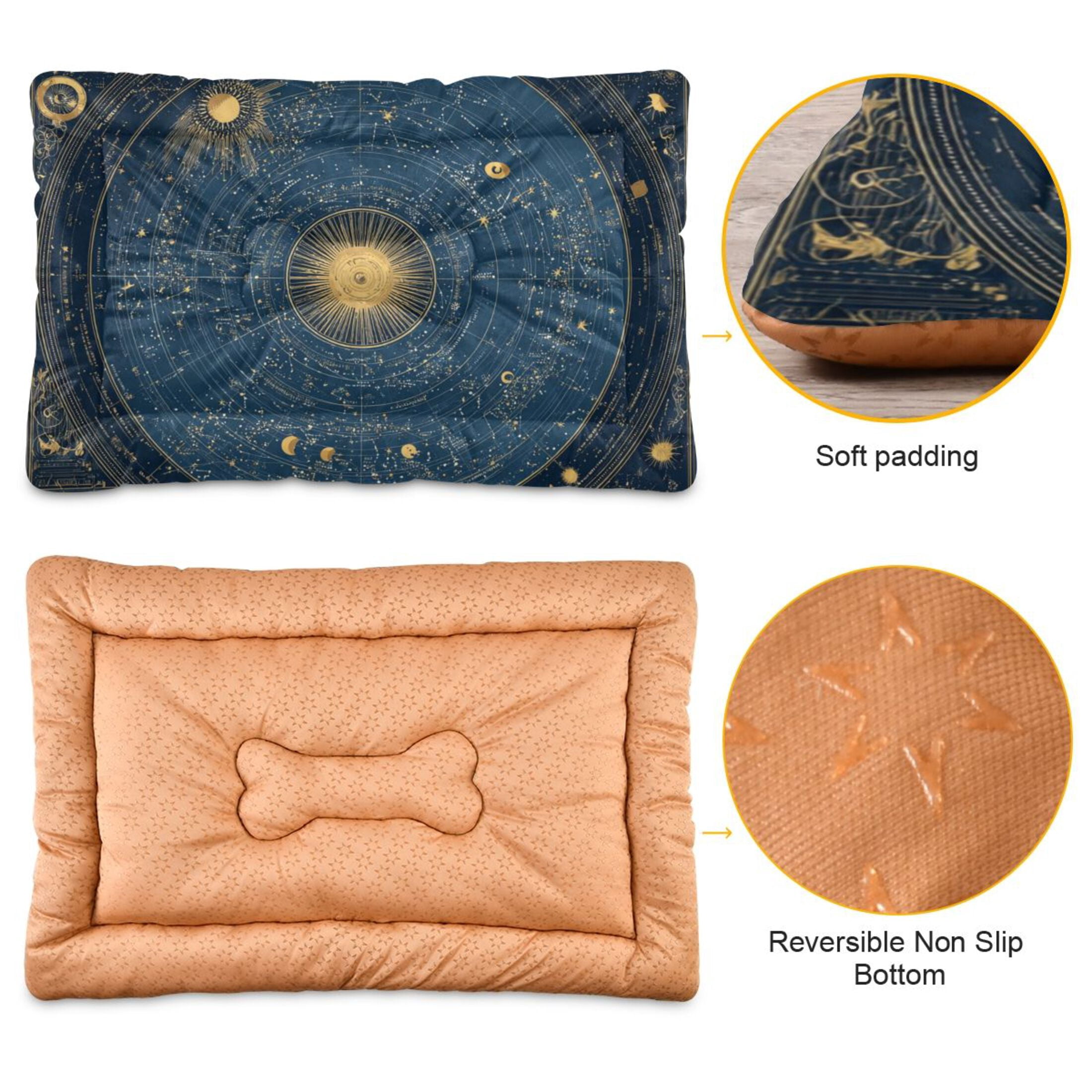 Cozy Mat Pet Bed Indoor Outdoor Warm Soft For Cat Dog Puppy(S/M) Constellations