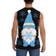 thumbnail image 4 of Balery Christmas Gnome Snowflake Camisetas sin mangas para hombre, absorbe la humedad y protege contra el mal olor.-3X-Large, 4 of 7