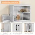 thumbnail image 5 of Cat Litter Box Enclosure with Platform, Double Indoor Tall Cat Litter Box Furniture Hidden, Large Wooden Cat House with Ladder, Multi-functional Cat Litter Box Enclosures, 5 of 8