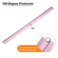 thumbnail image 4 of Uxcell Folding Straight Ruler 30cm Metric Aluminum Alloy Protractor Foldable Angle Ruler Pink, 4 of 7