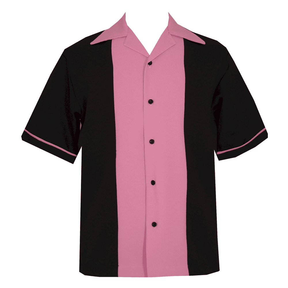 BeRetro - Women's Bowling Shirt Pink & Black USA Made ~ BeRetro Classic ...