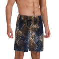 thumbnail image 2 of Easygdp Watercolor Snake Skin Men's Short Pajama Pants, Sleep Shorts, Household Pants, Casual Pants with Pockets - Large, 2 of 9