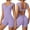 Purple, variant on Jumpsuits For Women Backless Workout Bodysuits V Back Scrunch Yoga Shorts Romper Women Body Suits Tops Harem Jumpsuit for Women Casual Jumpsuit Workout Pantsuit Short Sleeve Rompers for Women Casual
