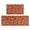 Football Outline Orange Pattern, variant on Football Fire Orange Pattern Anti Fatigue Kitchen Rugs Set Of 2, Non Slip Washable Decorative Floor Mats for Kitchen Sink Laundry, 17"x30" and 17"x47"
