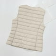 thumbnail image 4 of MELDVDIB Womens Quilted Puffer Vest Coat Button-Up Solid Color Fall Winter Jacket Warm Sleeveless Light Weight Outerwear Tops, 4 of 7