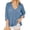 C-Blue262, variant on Button Up Shirts Women V Neck T Shirt Casual Solid Color 3/4 Sleeve Linen Basic Top Summer Beach Vacation Clothes Stylish Tops