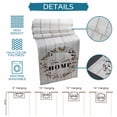 thumbnail image 6 of Farmhouse Wreath Table Runner - 120 Inch Long Sweet Home Rustic Plants Texture Grey Wood Cotton and Linen Blended Dress Scarves Farmhouse Table Runner for Kitchen Dining, Coffee Table, 13" x 120", 6 of 8